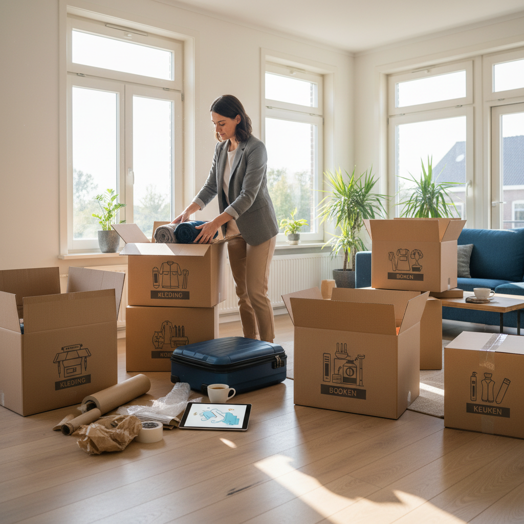 Afbeelding bij: Efficiënt Inpakken Verhuizing 2026: Bespaar Tijd & Kosten